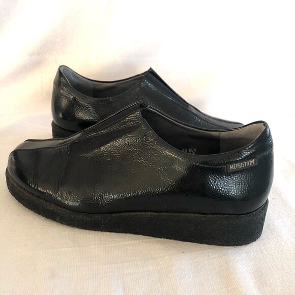 Mephisto womens air relax black leather slip on loafer shoes size 8 - Picture 7 of 12